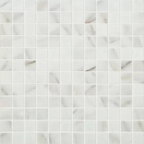Mosaïque de pâte de verre effet marbre carré 2.5x2.5cm -  Calacatta - Mat - boîte de 1 m2 -  Calacatta - Mat - boîte de 1 m2