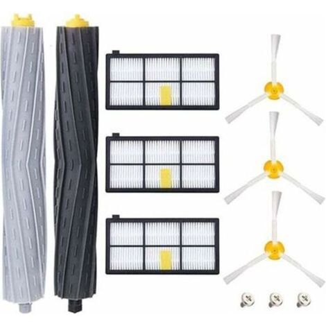 ALLIANDISUlisemPièces accessoires pour iRobot Roomba 800 805 860 861 865 866 870 871 876 880 885 886 890 895 896 900 960 966 980, Remplaçant Filtres et Brosses Kit pour Aspirateur Robot - 11in1 (1/4)
