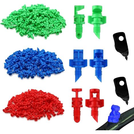 240 Pcs émetteurs d'irrigation Goutte Goutte, Micro têtes d'arrosage Irrigation brumisation arrosage réfraction, Micro pulvérisateur Irrigation brumisation Buses pour Plantes (90/180/ 360 DegréS) (1/5)
