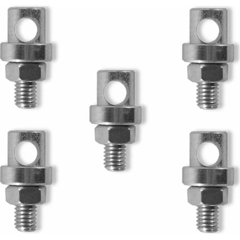 – Lot de 5 serre tringle en acier galvanisé – Fixation garde-boue vélo ville vintage – Diamètre M5, longueur 27 mm, passage 5,5 mm (1/2)