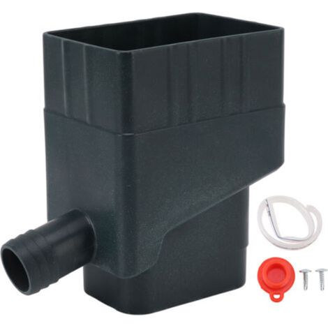Système de collecte d'eau de pluie Kit de déviateur de bec de descente professionnel résistant aux UV pour jardin extérieur pelouse vert (1/5)