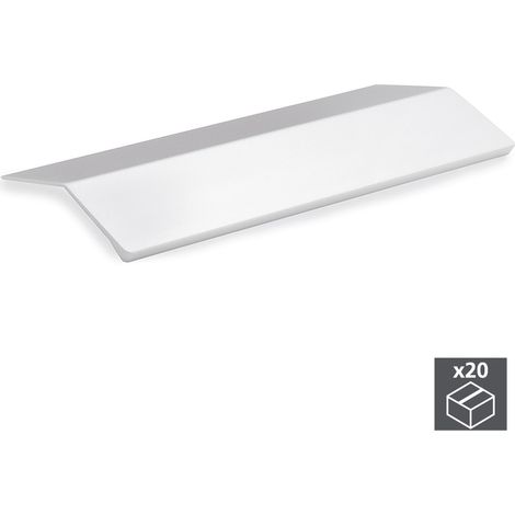 Emuca Lot de 20 poignées pour meubles adhésives Chiva, L126mm, Aluminium, Anodisé mat (1/5)