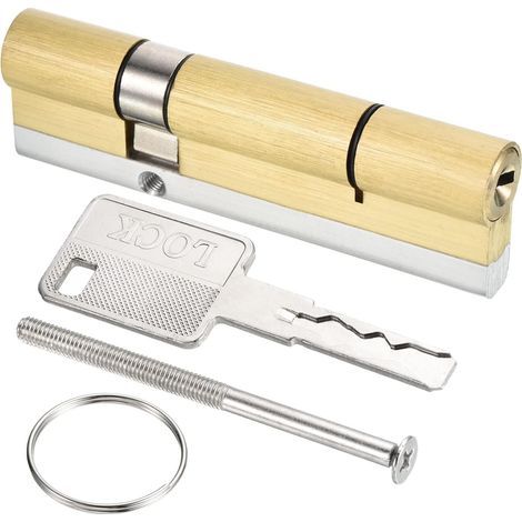 32.5/72.5 (105mm Globale) Européen Double Serrure Cylindre, Porte Cylindre Serrure avec 8 Clés pour Bois Portes, Aluminium Portes