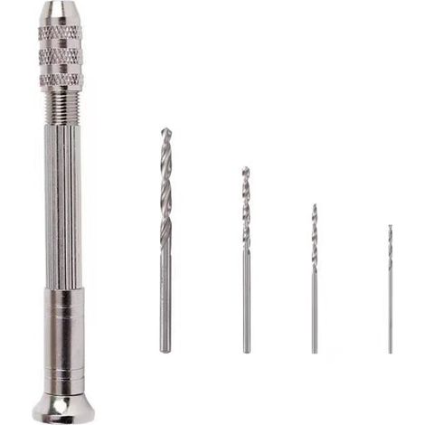 Lntyq Perceuse à Main, Perceuse Manuelle, Mini Perceuse à Main, Perceuse Manuelle Outils, Twist Drill Bits, Outil de Perçage Du Bois, Pour Bois, Résine, Bijoux, Plastique, DIY (1/5)