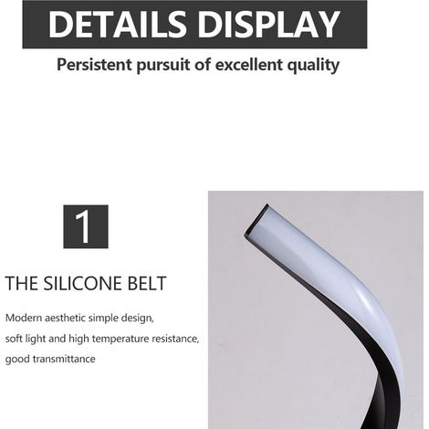 Lampe de table moderne en forme de spirale LED - Lampes de chevet décoratives - Lampe de chevet en métal pour chambre à coucher, salon, bureau (1/5)