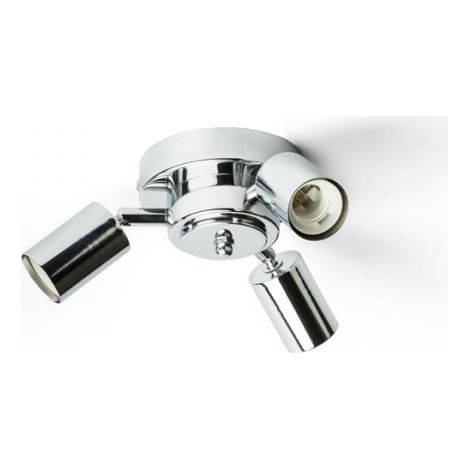 Lampadario POSTE base per soffitto cromo 230V E27 3x20W