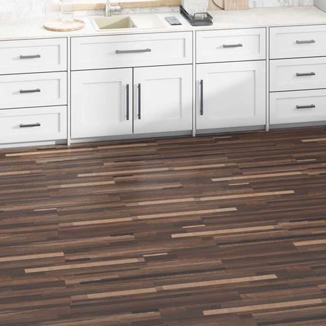 vidaXL Flooring Planks 5.02 m² 36 pcs PVC Striped brown
