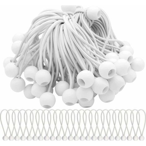 Set of 40 tensioner elasticity, cord elasticity with ball elasticity, ball elasticity for chapiteaux, tents, banderoles and tarps - Cord elastic dechire (1/5)