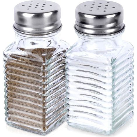 Alpina salière et poivrière verre/acier inoxydable transparent/argent 2 pièces (1/5)