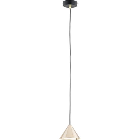 Sospensione Minimal Elit 1 Luce In Acciaio Oro (1/5)