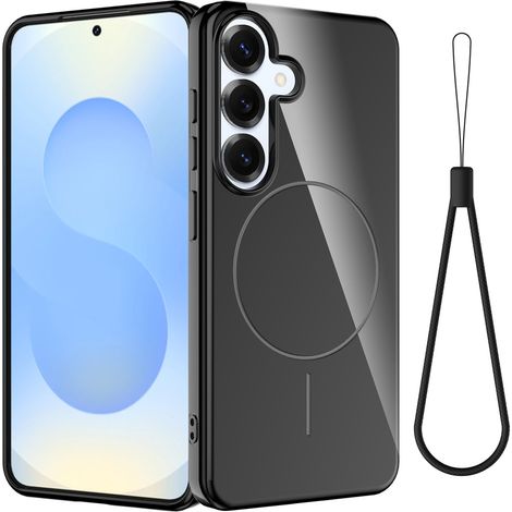 Samsung Galaxy S25 FE Silikon Lite MagSafe Hülle mit Trageschlaufe, Schwarz (1/5)
