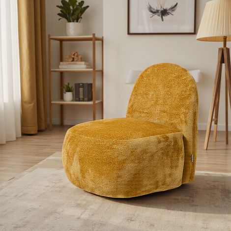 Modern Chenille Upholstered Lounge Chair (1/4)