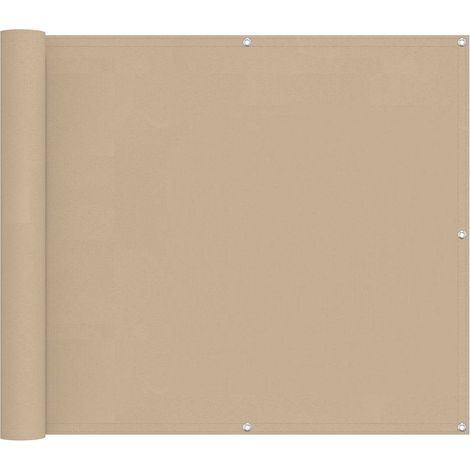 Balkonsichtschutz Beige 100 x 600 cm Oxford-Stoff vidaXL