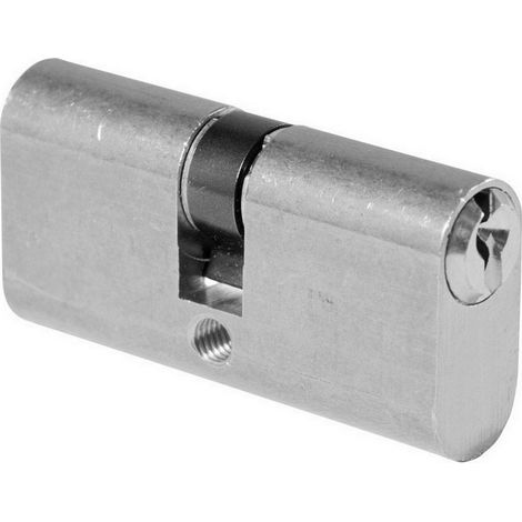 12PZ CILINDRO OVALE Art. 2302/CS Ottone Cromato Satinato mm. 60 (30-30)