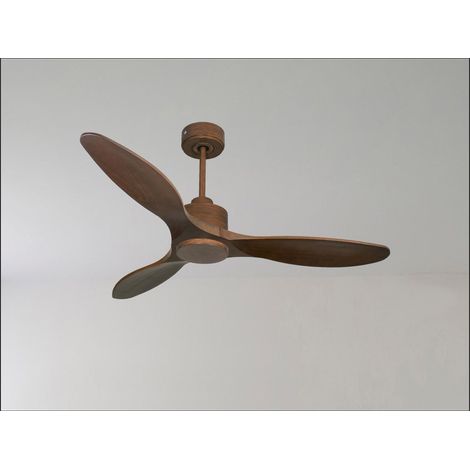 Modulo Regular Ring - Super destratificateur et ventilateur DC 166 cm Chrome pales bois sombre sans Lumière 30 à 60 m² (1/5)