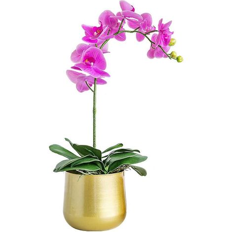 Metallvase, runde Dekovase fürs Wohnzimmer, Kunstblumenvase für Wand/TV
