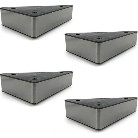 Verstellbare Schrankfüße, 4er-Pack, Möbelfüße aus Metall im minimalistischen Stil, Couchtischfüße, Ersatzfüße für TV-Schränke, Sofas, Schränke, Hocker, Kunststoff + St-Triangle-Schwarz