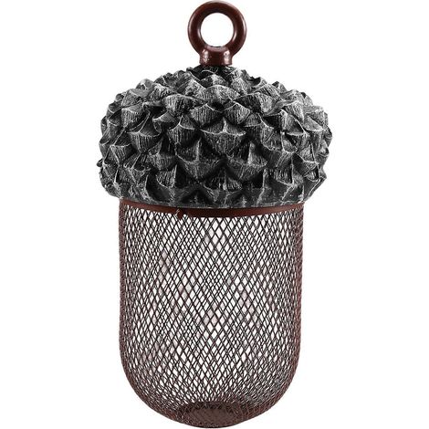 Mangeoire suspendue en métal pour oiseaux, décoration extérieure, mangeoire à graines de tournesol et cacahuètes pour mésanges et pics (1/5)