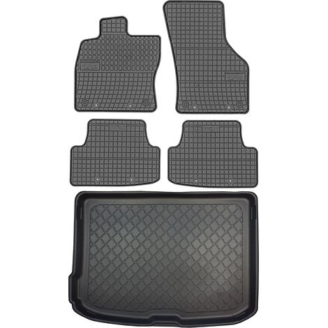 Set di tappetini in gomma per auto e tappetino per bagagliaio per Audi A3 III 8V Hatchback dal gennaio 2013 al marzo 2020. (1/5)