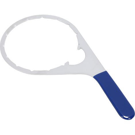 Clé pour Filtre à Carburant Compatible avec la Série 382 380 380134, Outil de Réparation Métallique de 6 Pouces avec Poignée en Caoutchouc Antidérapante Bleue (1/5)