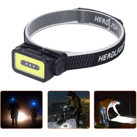 Wiederaufladbare USB-COB-Stirnlampe mit roter Lichtquelle. LED-Stirnlampe für Outdoor-Aktivitäten wie Wandern, Laufen und Camping. (1/4)