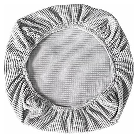 Coprisedie elasticizzati in spandex, 2 pezzi - Lavabili - Per sedie da ufficio, sala da pranzo, bar, decorazioni per feste di matrimonio (argento) (1/5)