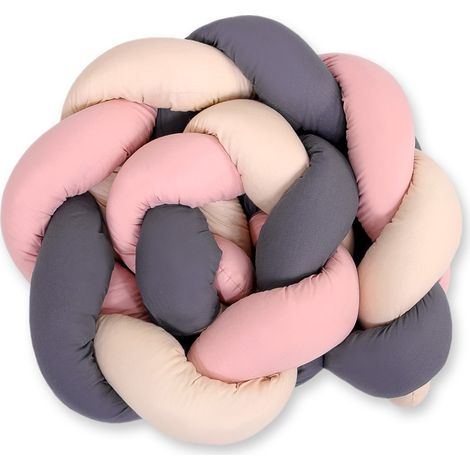 Geflochtenes Bettnestchen - beige-schmutzig rosa-anthrazit (1/5)