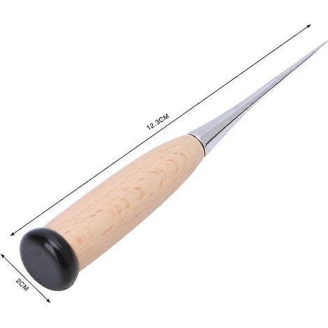 Ahle für Lederhandwerk, Lochstanzer mit Holzgriff zum Nähen, Stanzen und Lochen
