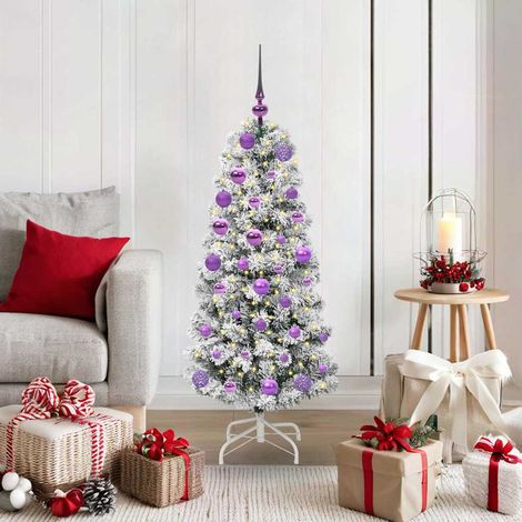 Künstlicher klappbarer Weihnachtsbaum Grün und Weiß 120 cm