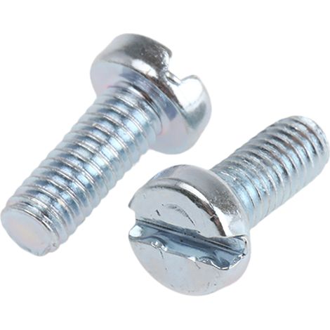 Vis à métaux RS PRO M4 à tête Cylindrique fendue en Acier, 10mm ( Prix pour Sachet de 100 )