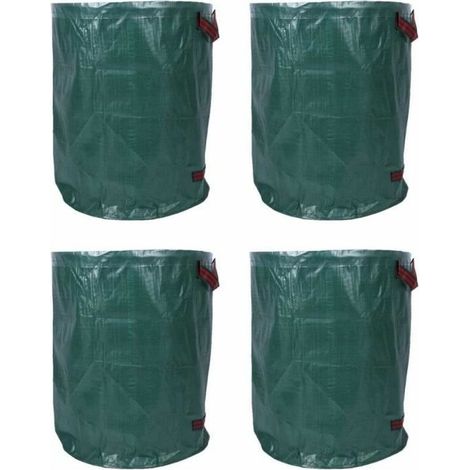 royaluxe - Grand jardin portatif tissé sac à ordures étanche rejet de déchets d'herbe 270L Extérieur (1/4)