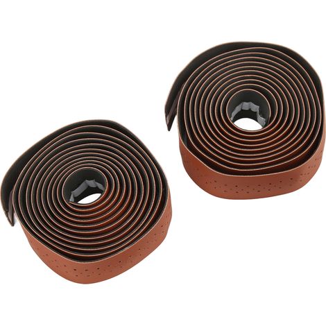Paire de guidoline de vélo imperméable, antidérapante, en cuir PU, marron (1/5)