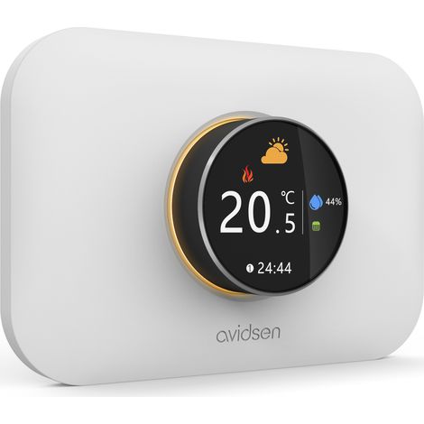 Thermostat Wifi connecté filaire pour chaudière avec programmation HomeFlow Knob - Avidsen - 127067