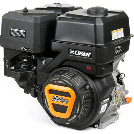 LIFAN KP460 Benzinmotor mit 15,6 PS Einzylinder für Rüttelplatten und Baumaschinen, luftgekühlter 4-Takt Motor mit 25,4 mm Kurbelwelle, OHV-Ventilsteuerung & 459 cc Hubraum
