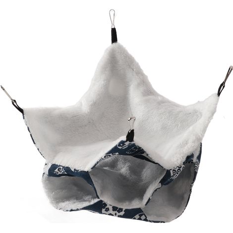 Hamac à 3 couches pour hamster, petit animal de compagnie, chaud et confortable en hiver. Idéal pour les écureuils, les cochons d'Inde et les chats bleus. (1/5)
