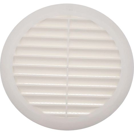 Lot de 1 Grille ronde pour pvc et gaine avec moustiquaire Ø125 Blanc (1/5)