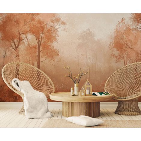 Papier peint nature – Forêt automnale brumeuse - 150 x 250 cm (1/2)