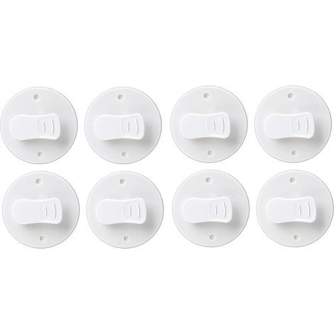 8 Pièces Pince Rideau Douche Blanc, Clips Autocollants Protection Éclaboussures pour Salle de Bain, Poids Rideau et Aimant Rideau de Douche Alternative, Crochet Rideau Douche et Anneau Rideau Douche (1/5)