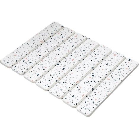 Tapis de séchage rapide pour plans de travail de cuisine, tapis de séchage pliable et antidérapant pour pierre 30x40cm, pour vaisselle de restaurant et de salle de bain (1/3)