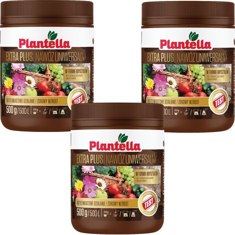 PLANTELLA EXTRA PLUS Fertilizzante universale multicomponente NPK 20 20 500g x3 (1/5)