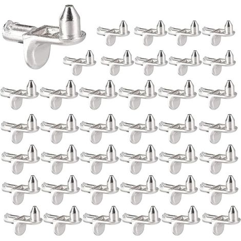 SHINING HOUSE 40 Pièces Taquet Etagere Support D'étagère en Forme de L 5mm pour Meubles Placard Bibliothèques Armoire Bureau Accessoires