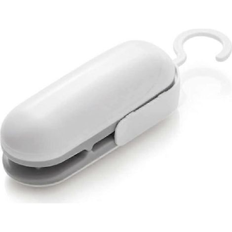 Mini machine à sceller portable, rangement et organisation de la cuisine, scelleuse thermique à pince pour aliments, pratique en cuisine, grise (1/5)