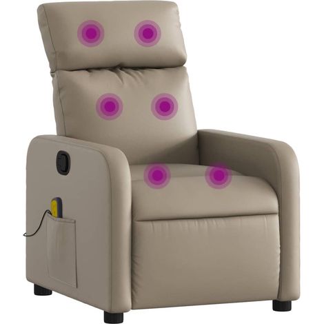 Maison Exclusive - Massagesessel Cappuccino-Braun Kunstleder