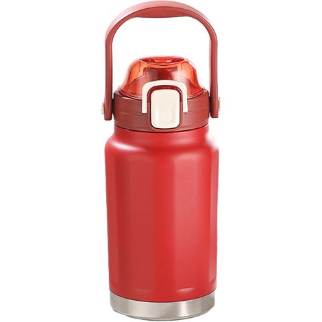 1 tasse isotherme Divers accessoire de portail, acier inoxydable, 1300 ml, noir, avec paille et anse (1/5)