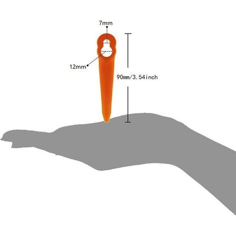 100 lames pour Stihl PolyCut 2-2 PolyCut 3-2, FSA 45 FSA 57 FSE 52, lames en plastique pour tondeuse sans fil Stihl (1/5)