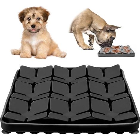 Tapis de Chien Snuffle Mat, Silicone Tapis de Leche Chien, Tapis Léchage Chien, Gamelle d'alimentation Lente, Tapis éducateurs pour Chiens Dog Puzzle Toys Tapis de Fouille (1/5)