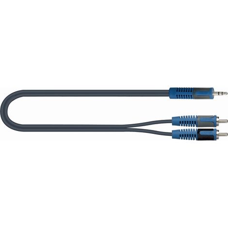 QUIK-LOK RKSA/150-2 cable de audio 2 m 3,5mm 2 x RCA Negro, Azul, Gris (1/2)