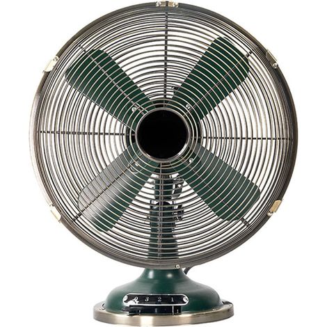 Ventilador de sobremesa Capitolio motor AC 37W oliva cuero (1/3)