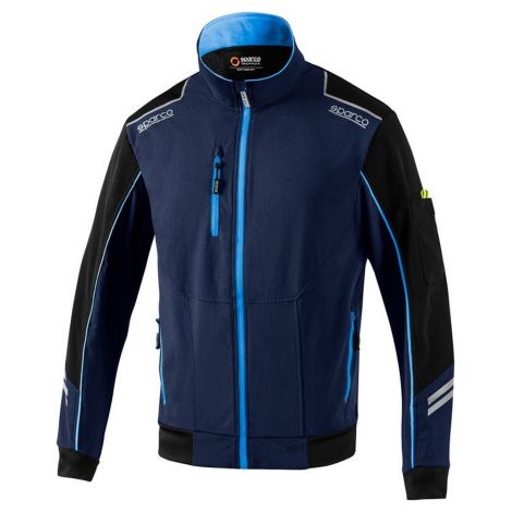 Sparco veste de travail Light Shell Tech Austin le'ge're taille S en tissu technique de'perlant coupe vent multipoches respirante et de'tails re'fle'chissants bleu marine/bleu clair Blue marine/azzurr