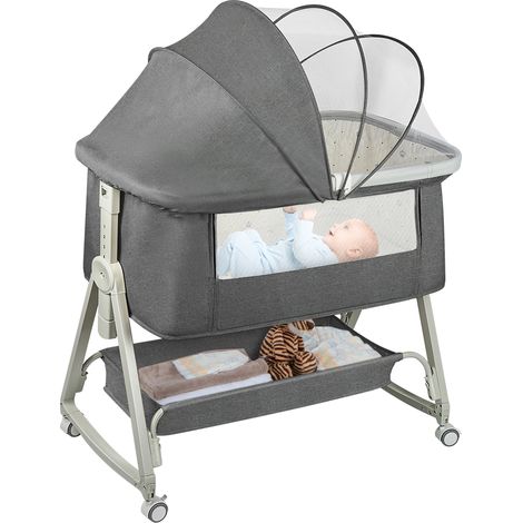 Berceau Cododo Bébé Portable 4 en 1 Matelas,Filet,Panier de Rangement, 0-6 Mois (1/5)